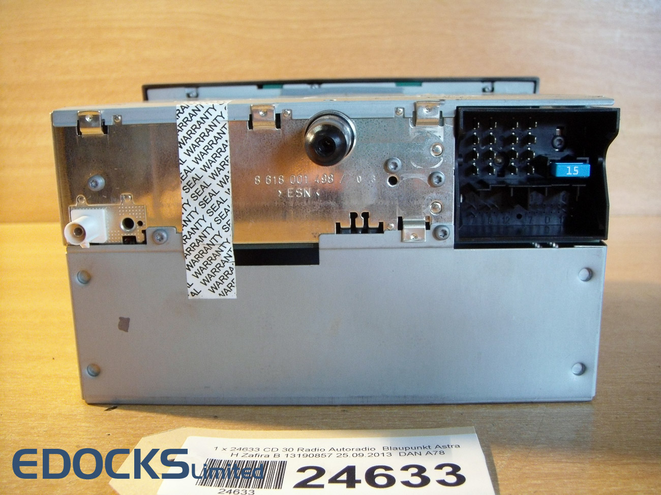 CD 30 Radio Autoradio Blaupunkt matt chrom Astra H Zafira B Opel